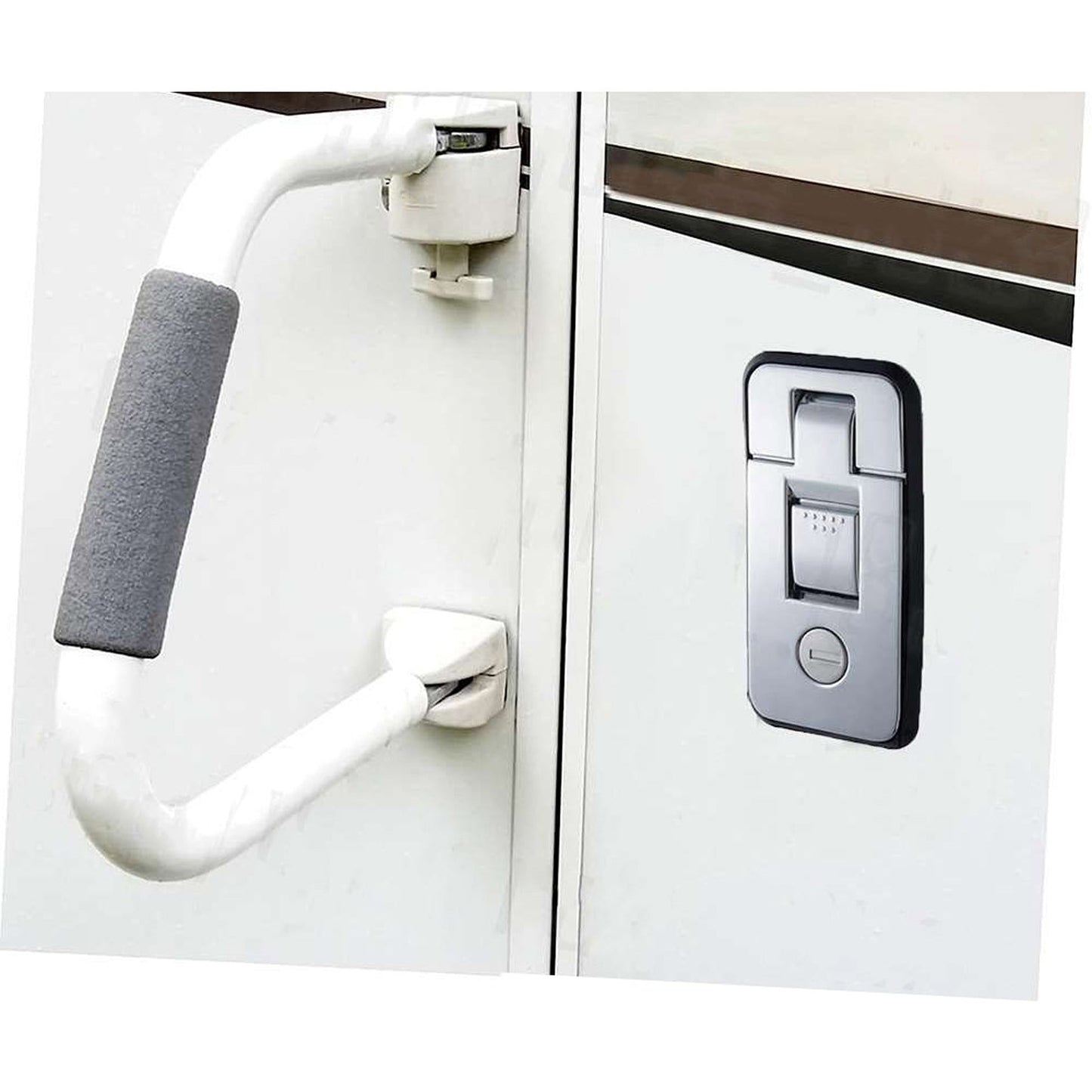 2pcs Small Camper Trailer Compression Lock Black Push Latch