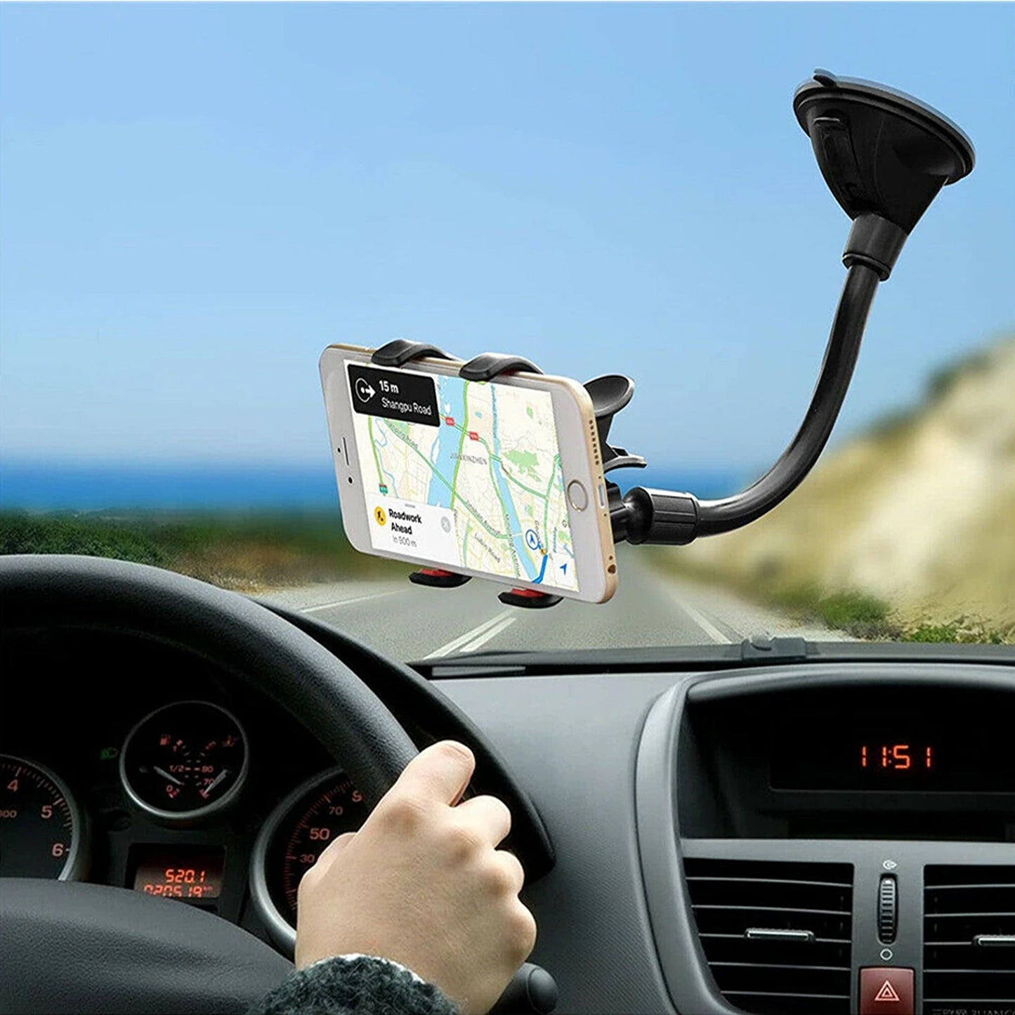 Universal Phone Mount Car Holder Suction Windscreen Dashboard