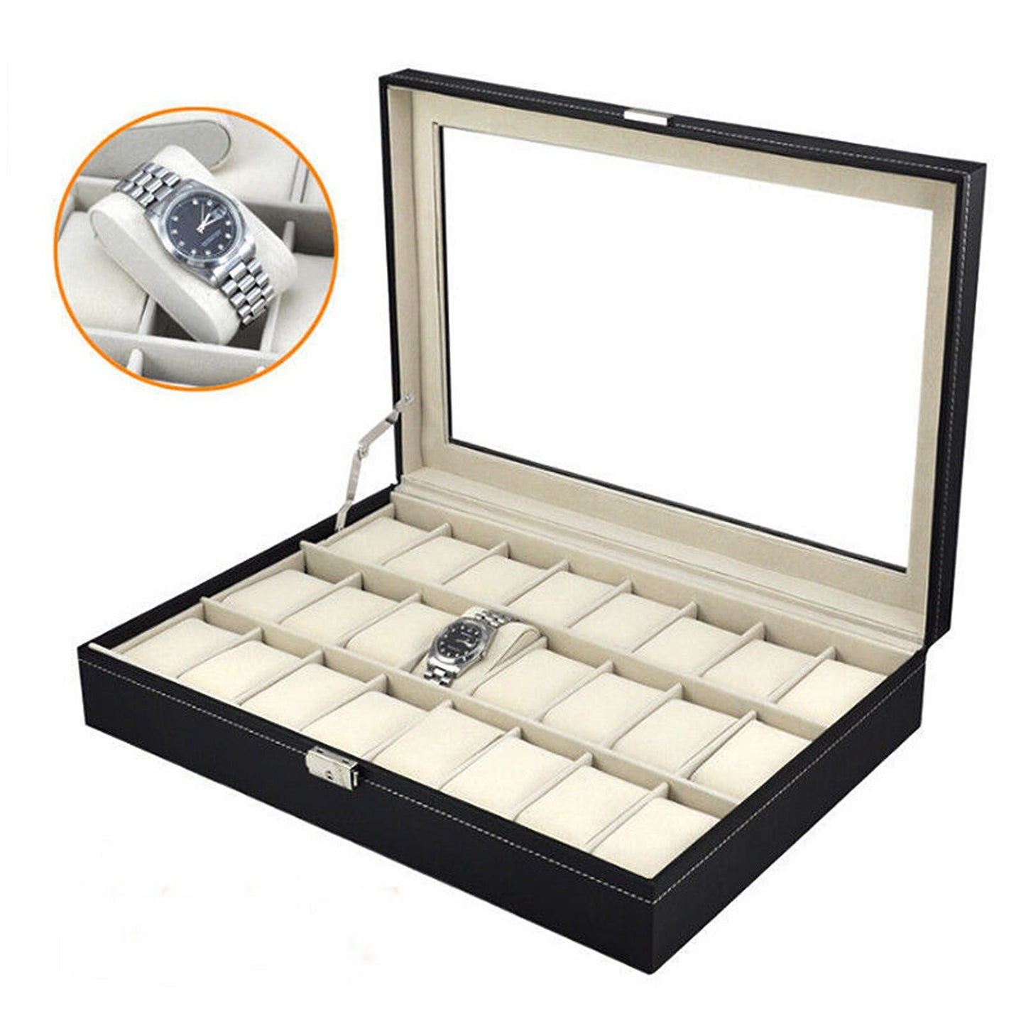 Watch Display Organizer Jewelry Storage Case Box