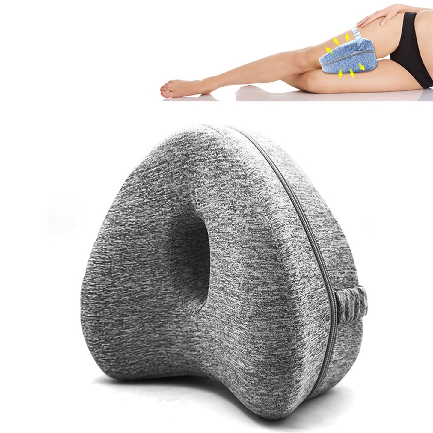 Knee Support Washable Cover Memory Foam Leg Pillow Cushion for Bed Sofa