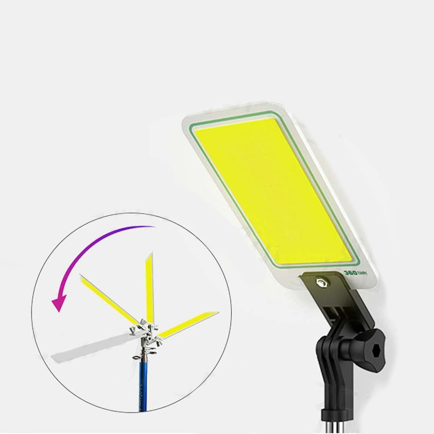Portable Telescopic Fishing Rod LED Light Outdoor Camping Repair Lamp 12V