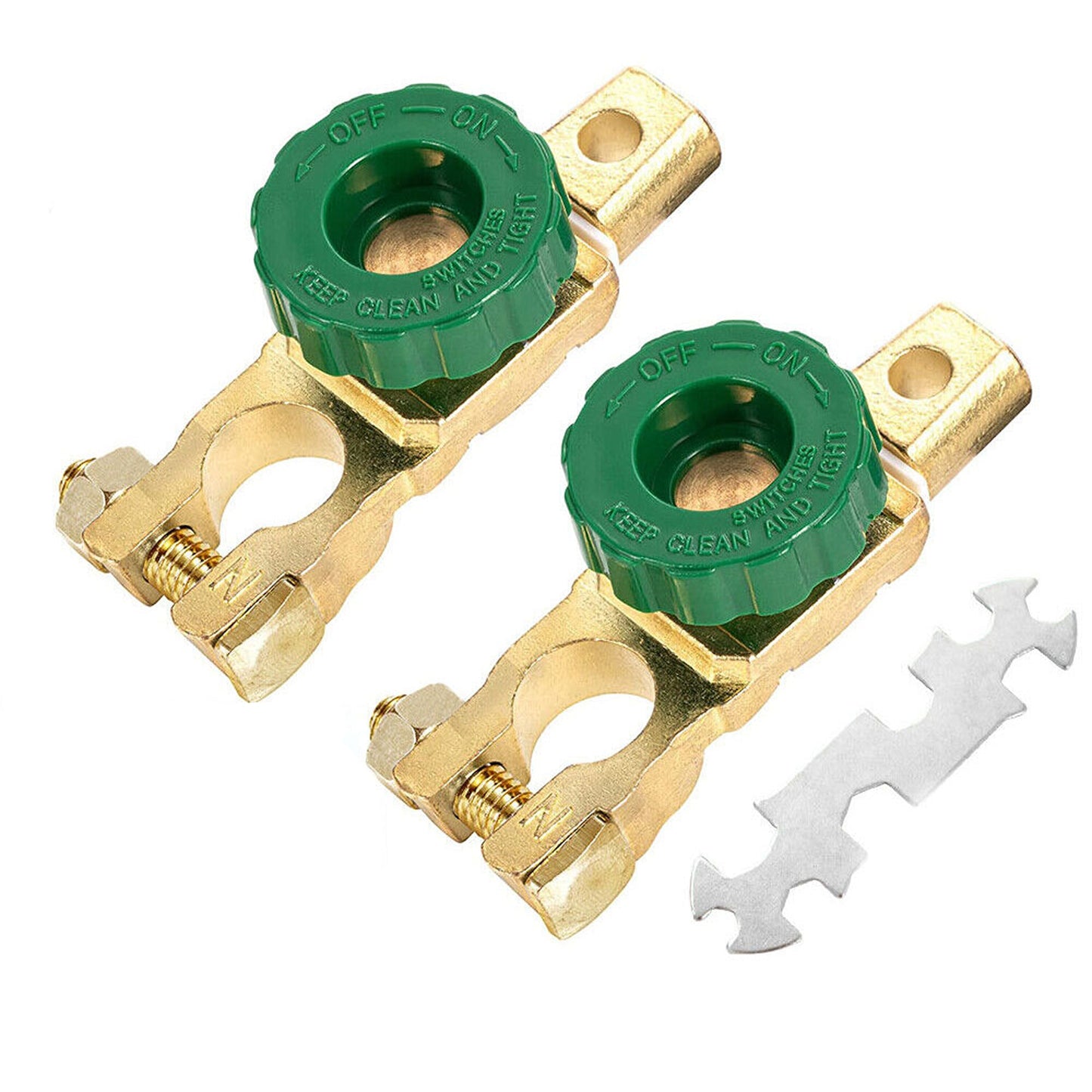 2pcs Motorcycle and Car Battery Disconnect Switch Isolator Cut Off