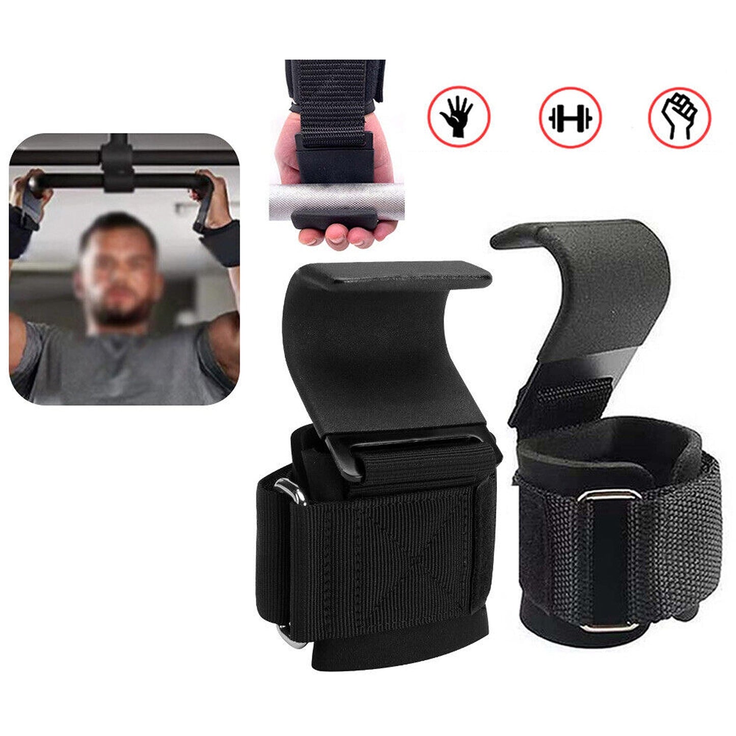 2pcs Bodybuilding Gym Straps for Muscle Training and Weight Lifting Support