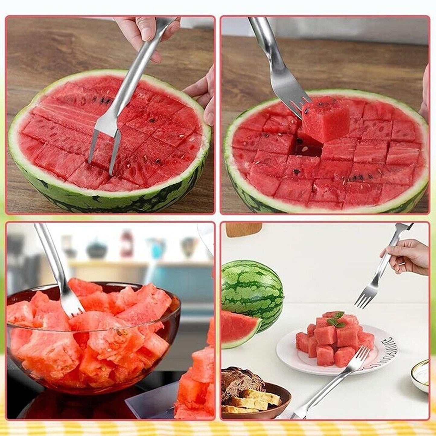 Stainless Steel Watermelon Fork and Slicer Multi-tool