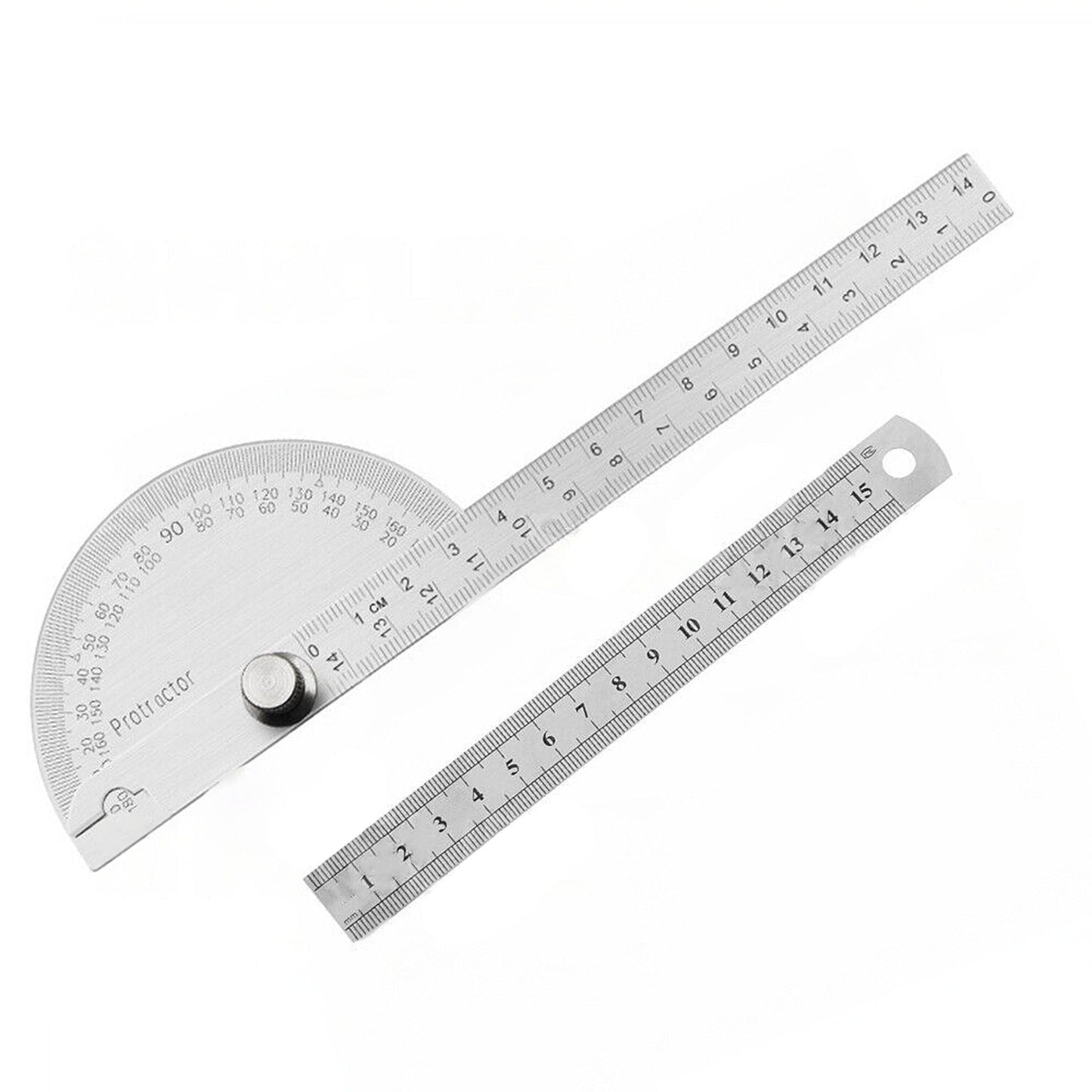 Protractor Angle Finder with Arm Measuring Ruler Stainless Steel Tool
