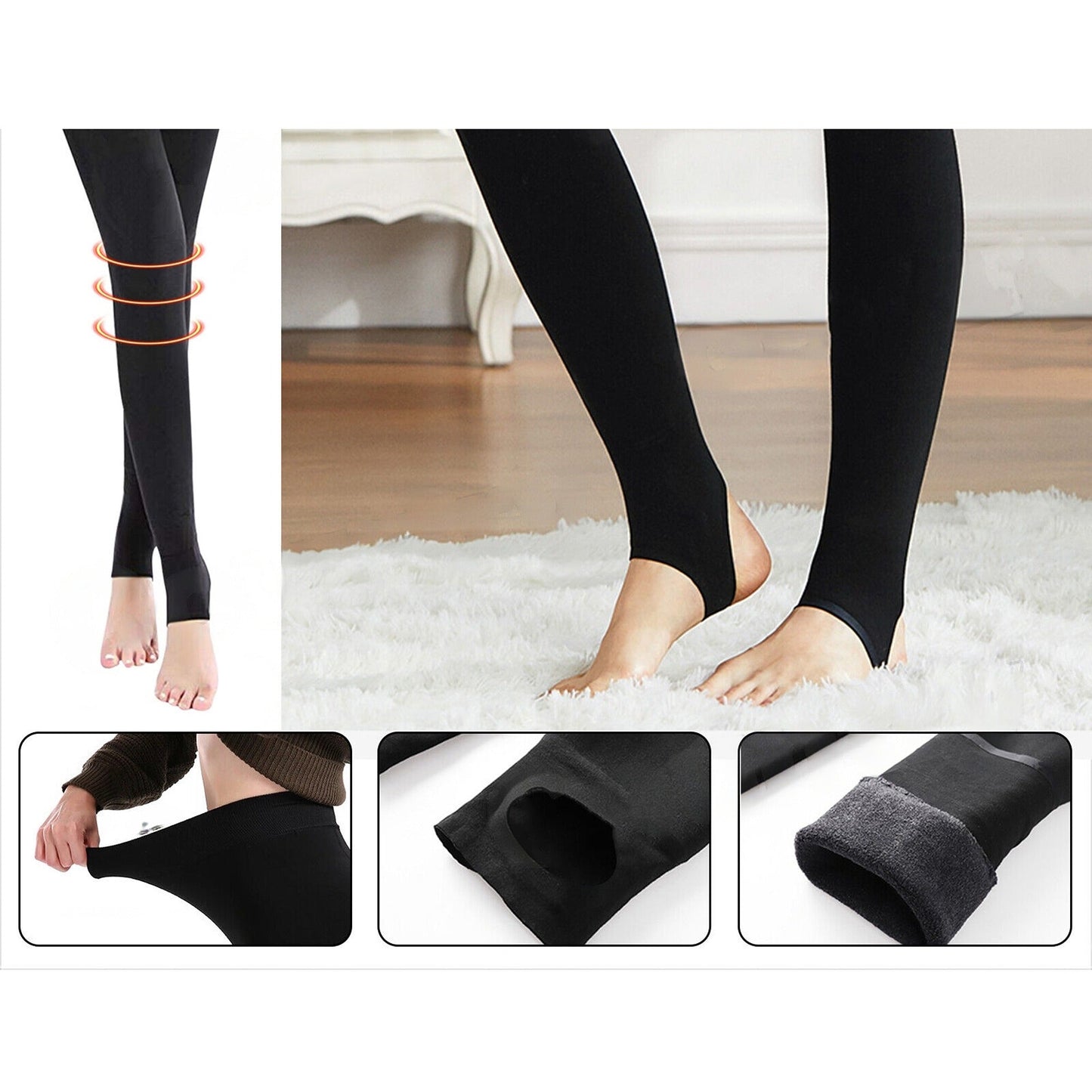 Thermal Fleece Lined Leggings Women Winter Slim Stretch Pants
