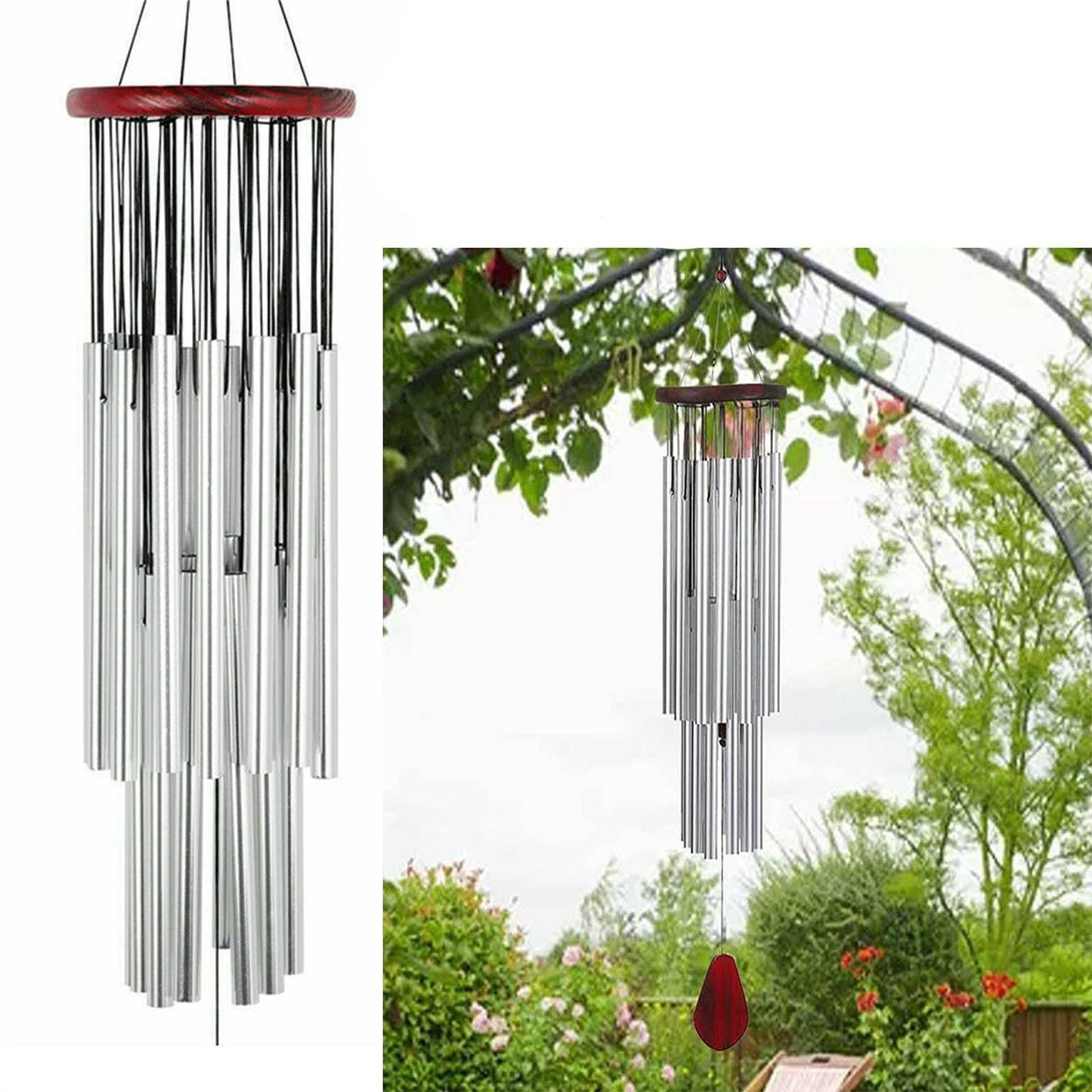 Deep Tone Wind Chime for Outdoor Garden Decor Large Chapel Bell Style