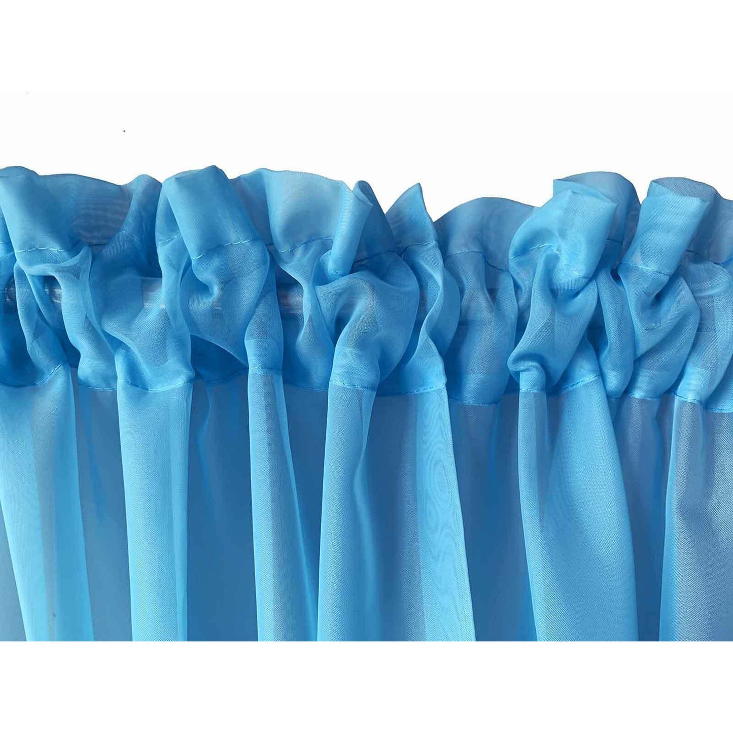 Organza Voile Sheer Curtain with Rod Pocket for Window Draping