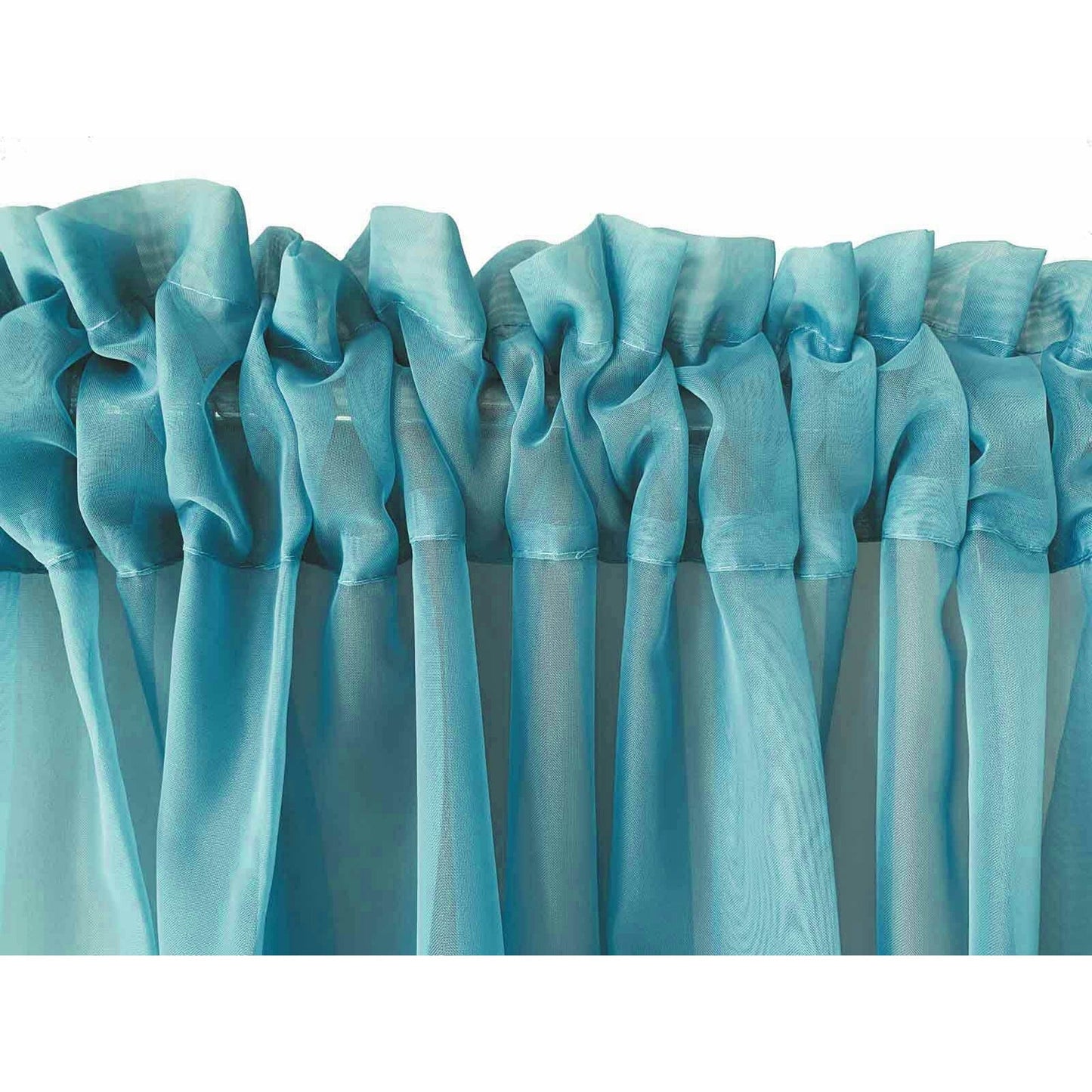 Organza Voile Sheer Curtain with Rod Pocket for Window Draping