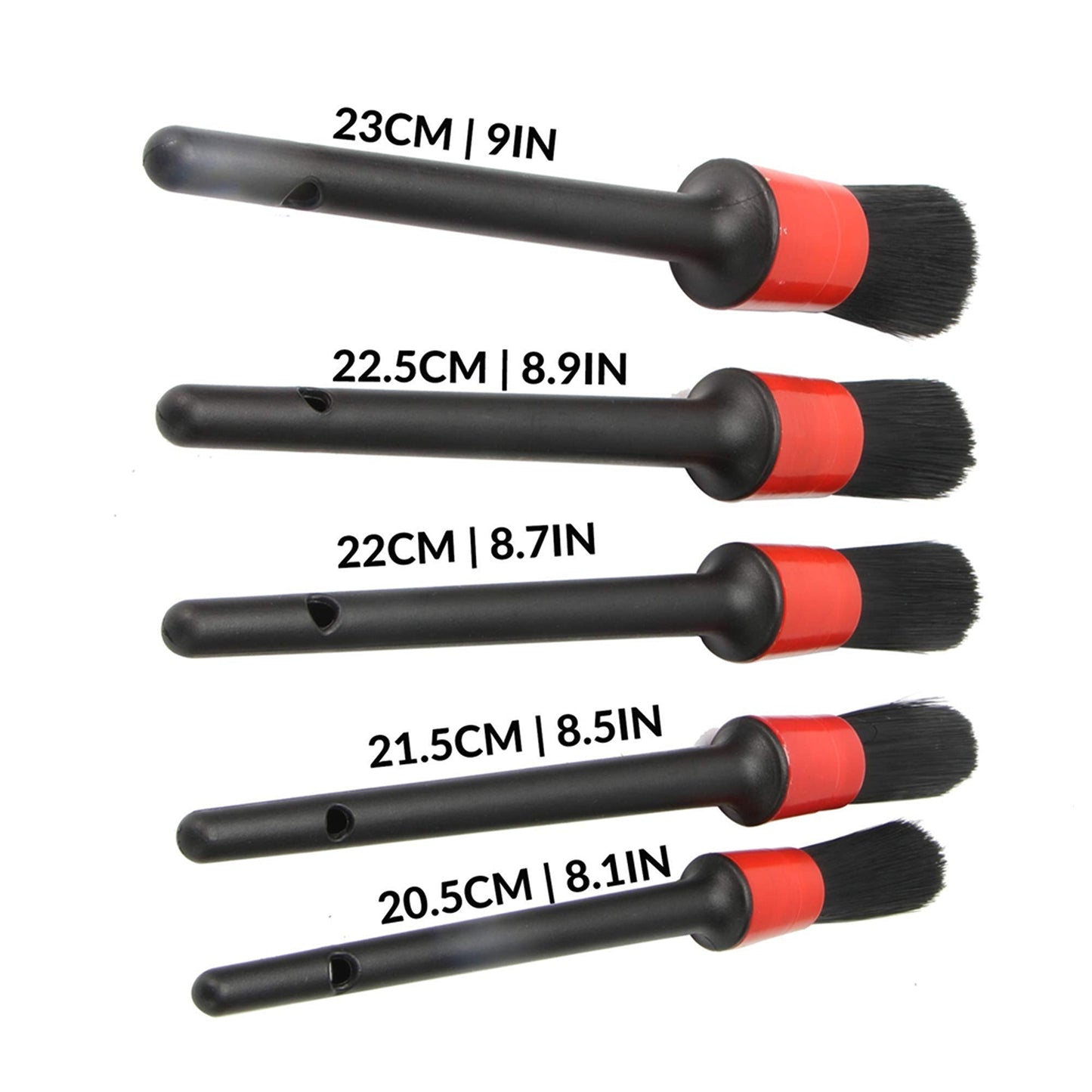 5pcs Car Detailing Brushes for Cleaning Dashboard Wheels and Tires