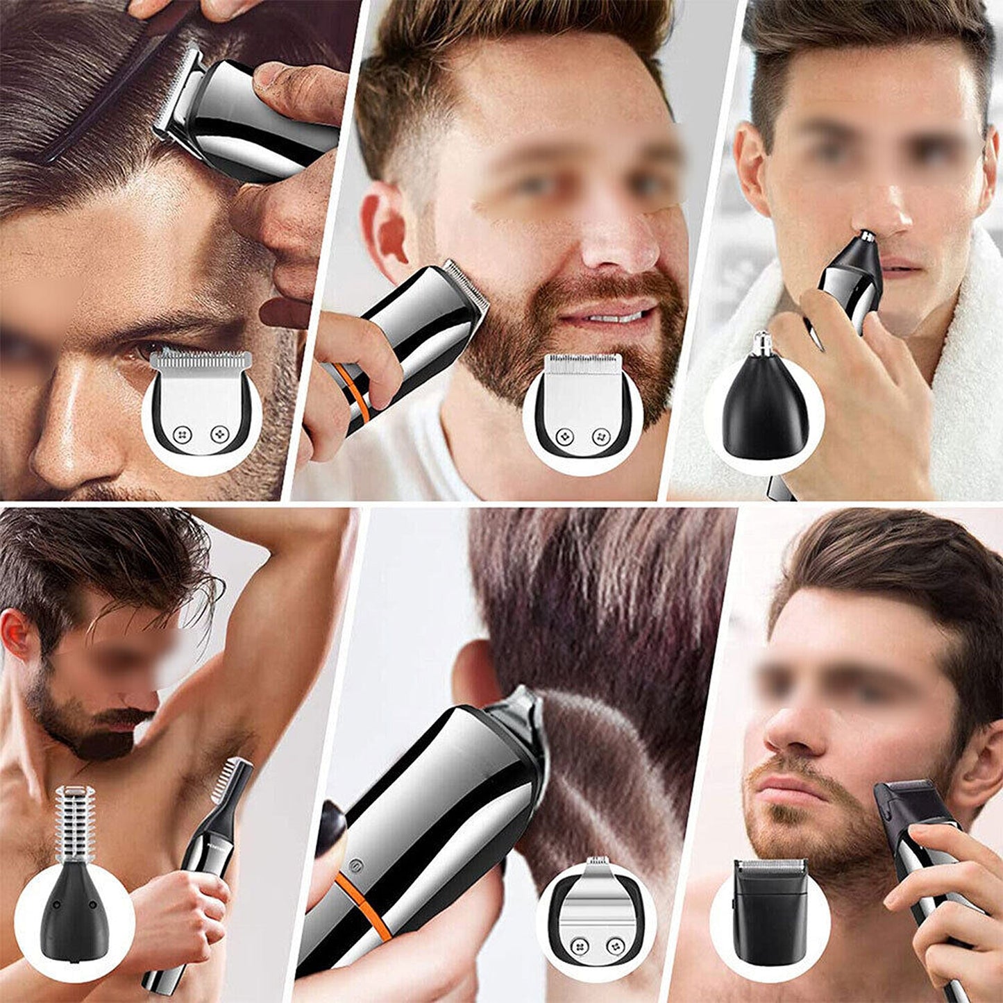 Multi-Functional Men Grooming Kit with Beard Trimmer and Body Hair Clippers