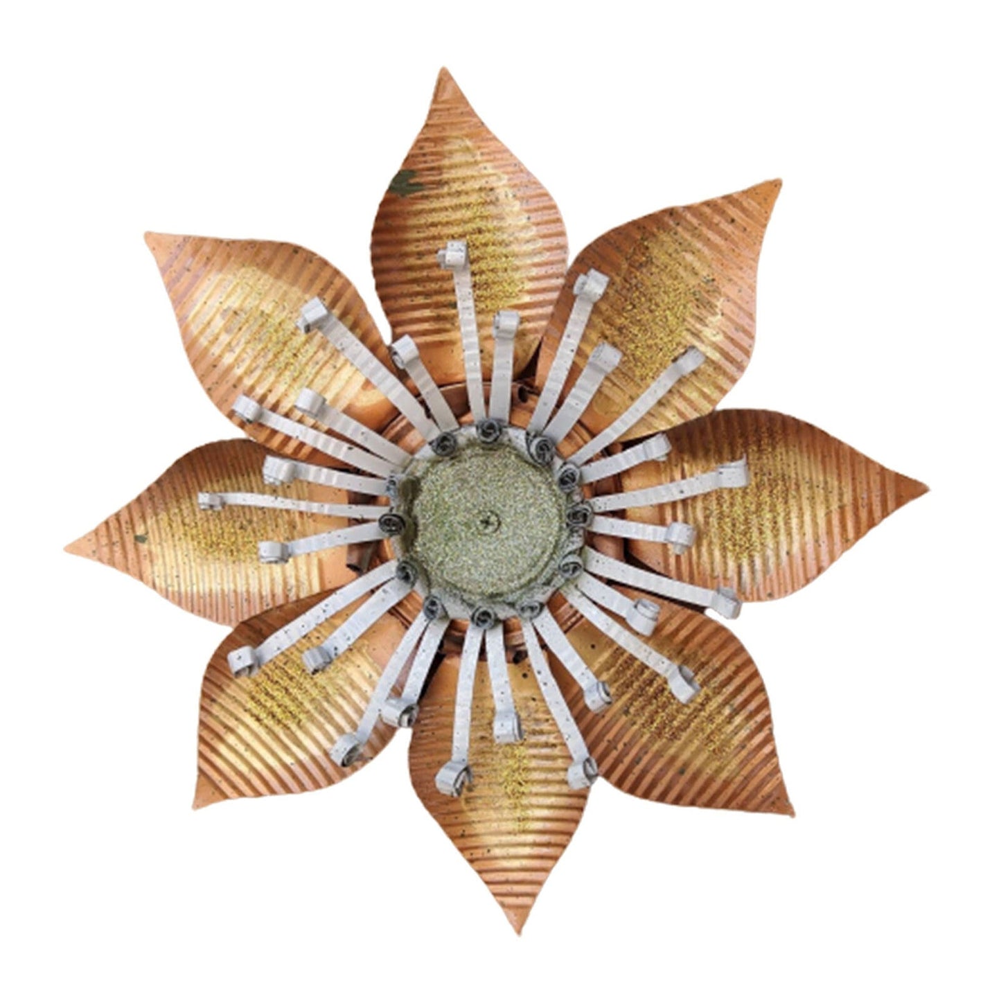 Large Indoor/Outdoor Metal Flower Wall Art Sculptural Hanging Decor