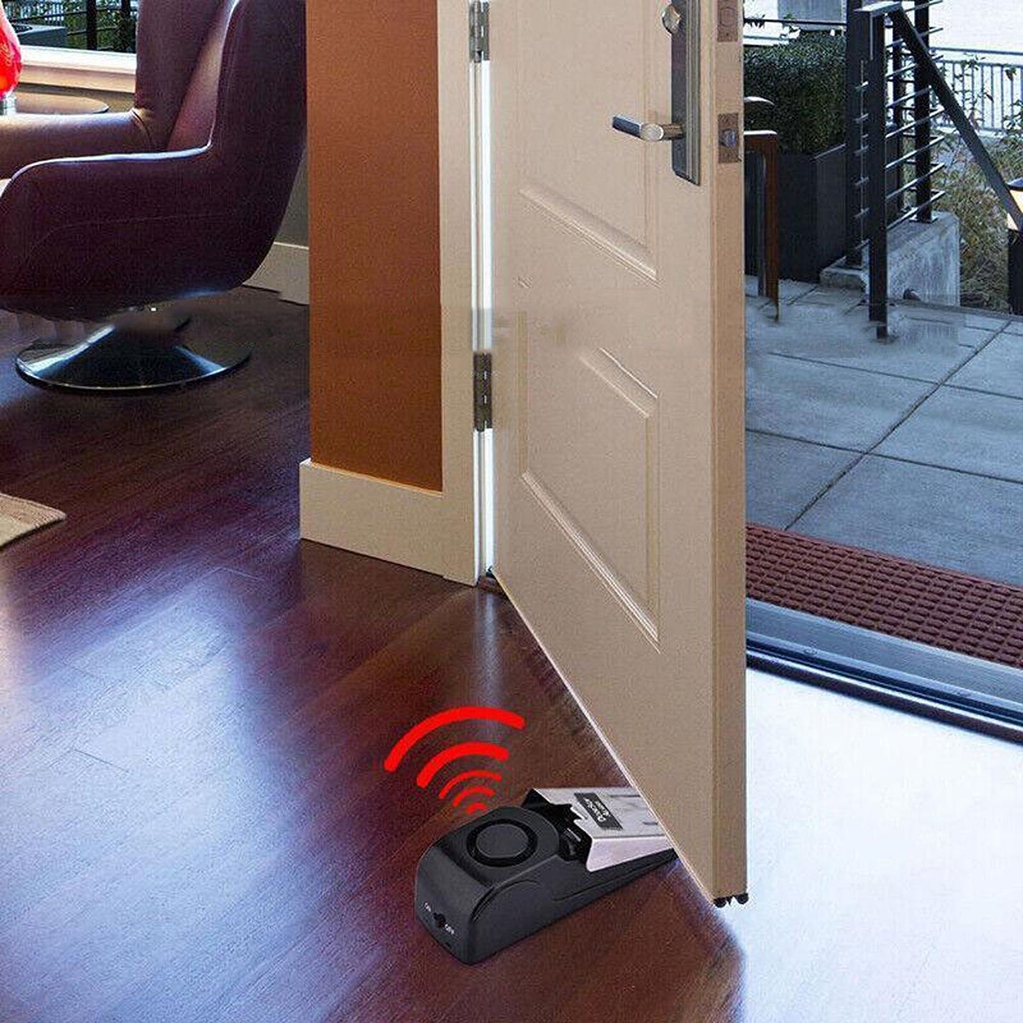 Wireless Door Stop Security Alarm Wedge Intruder Alert System