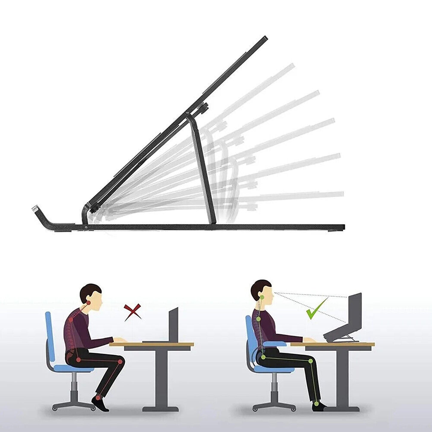 Adjustable Stand Tray for Laptops and Tablets Portable Desk Holder