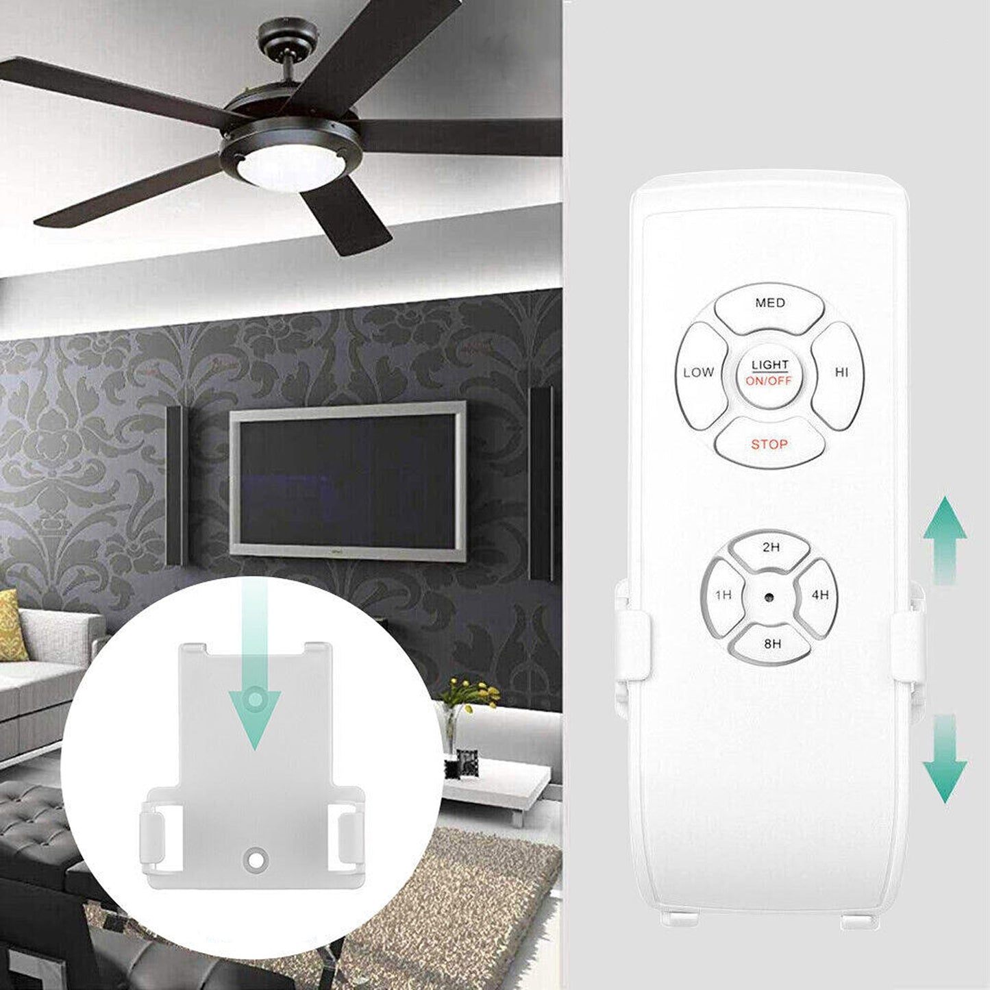 Universal Ceiling Fan Lamp Remote Control Kit with Timer Function
