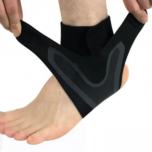 Left Ankle Support Brace Adjustable Sports Elastic Protector Wrap