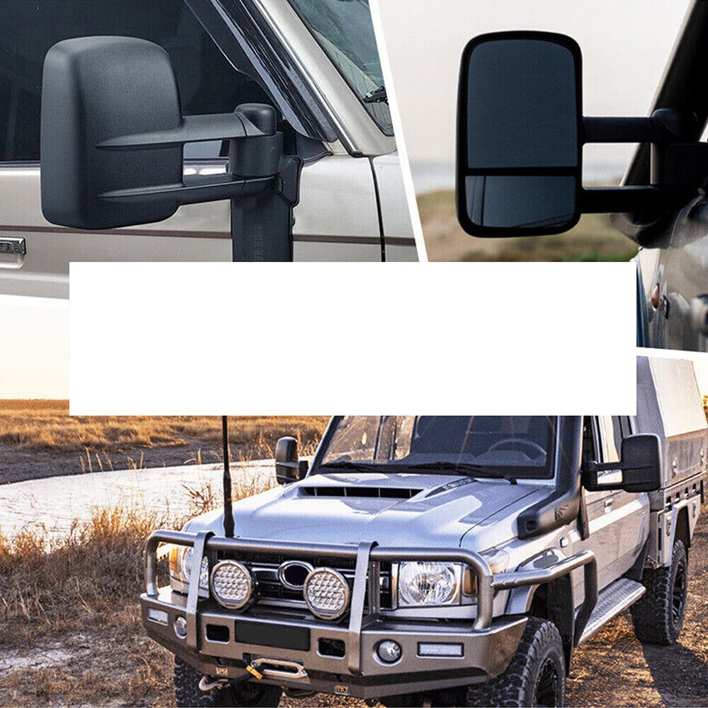 Manual Steering Lamp Towing Mirrors for Toyota Landcruiser Series 70-79
