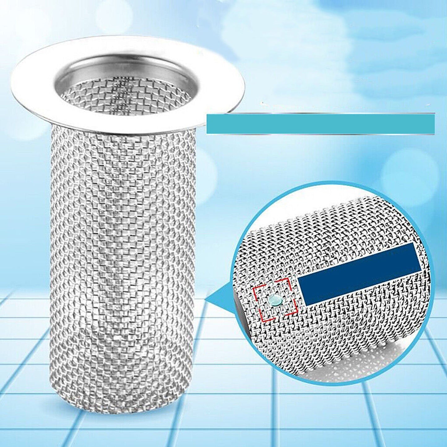Anti-Blocking Drain Filter Hair Catcher for Bathroom Floor