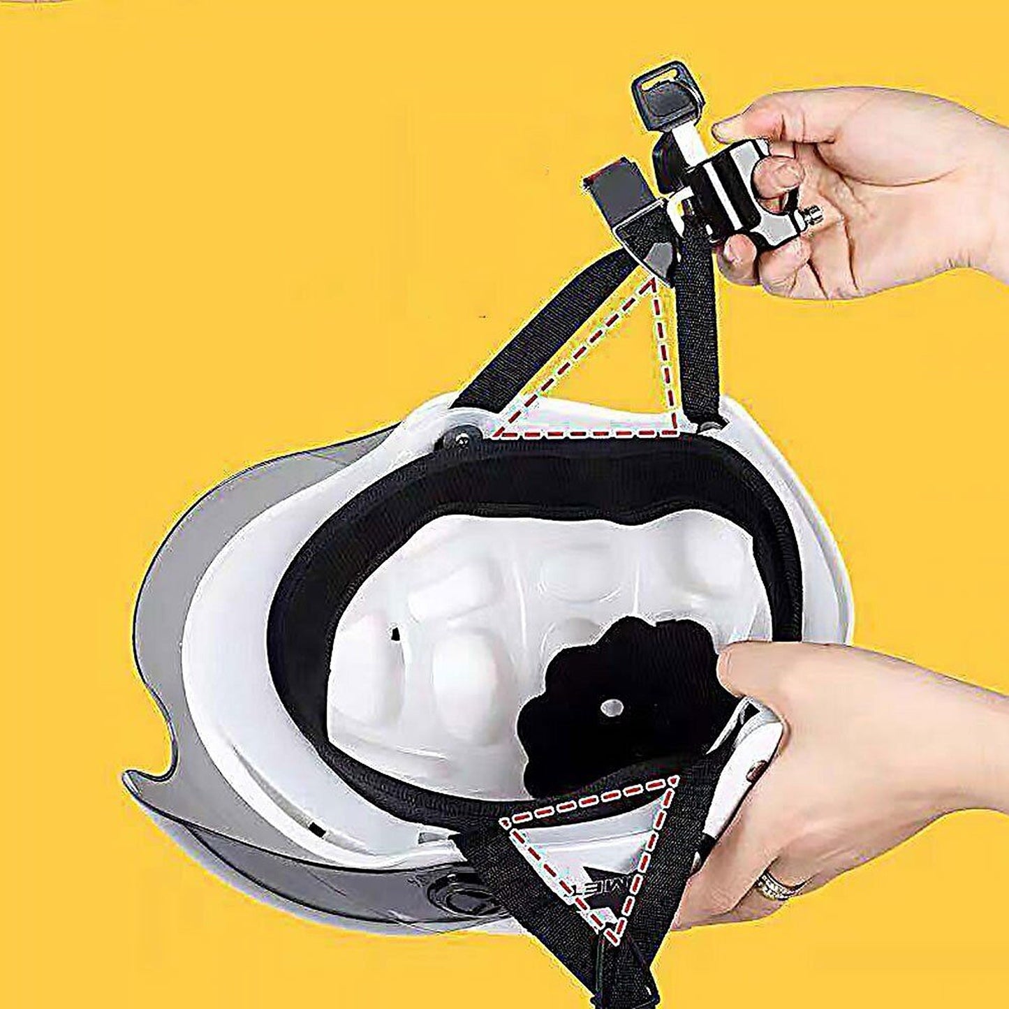 Universal Motorcycle Helmet Lock with Handlebar Hook Anti-theft