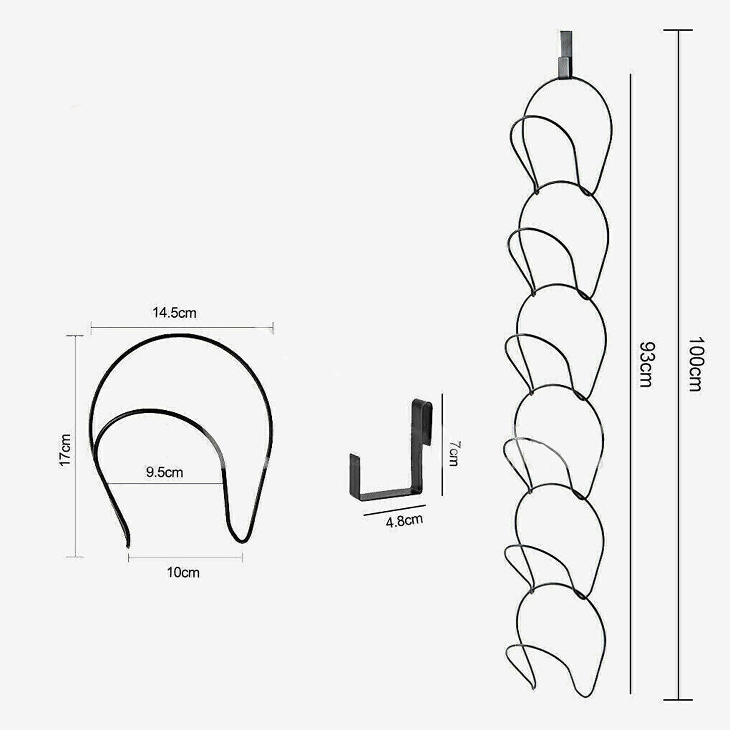 Door Closet Organizer for Hats and Scarves Baseball Cap Rack