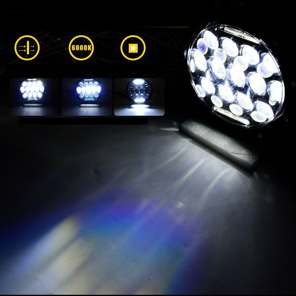 7in Pair of Round LED Headlights with DRL for Patrol GQ