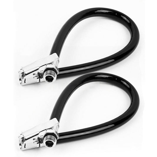 2ps Flexible Inflator Hose for Motorcycle Bicycle Car Air Tyre Chuck