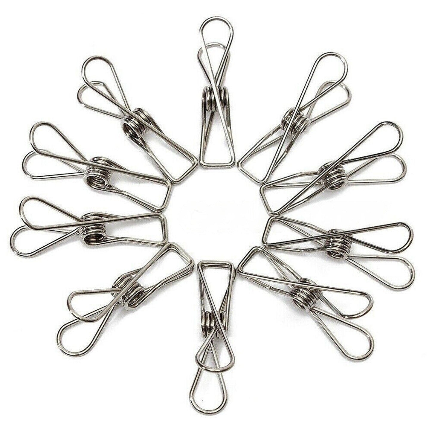 Windproof Stainless Steel Clothes Pegs Hanging Clips Pins Laundry Clamp