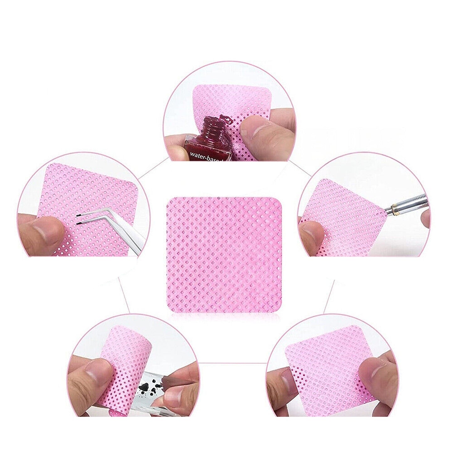 Nail Polish Remover Pads Lint-Free Manicure and Pedicure Cleaner
