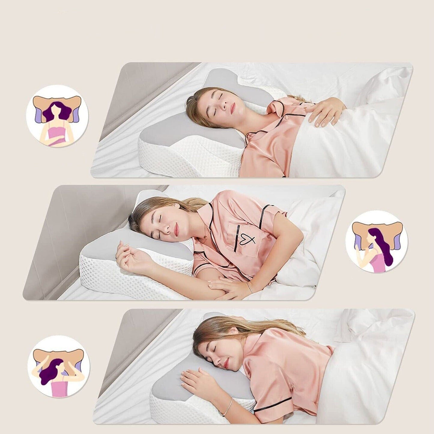 Anti Snore Memory Foam Cervical Pillow for Back and Neck Support