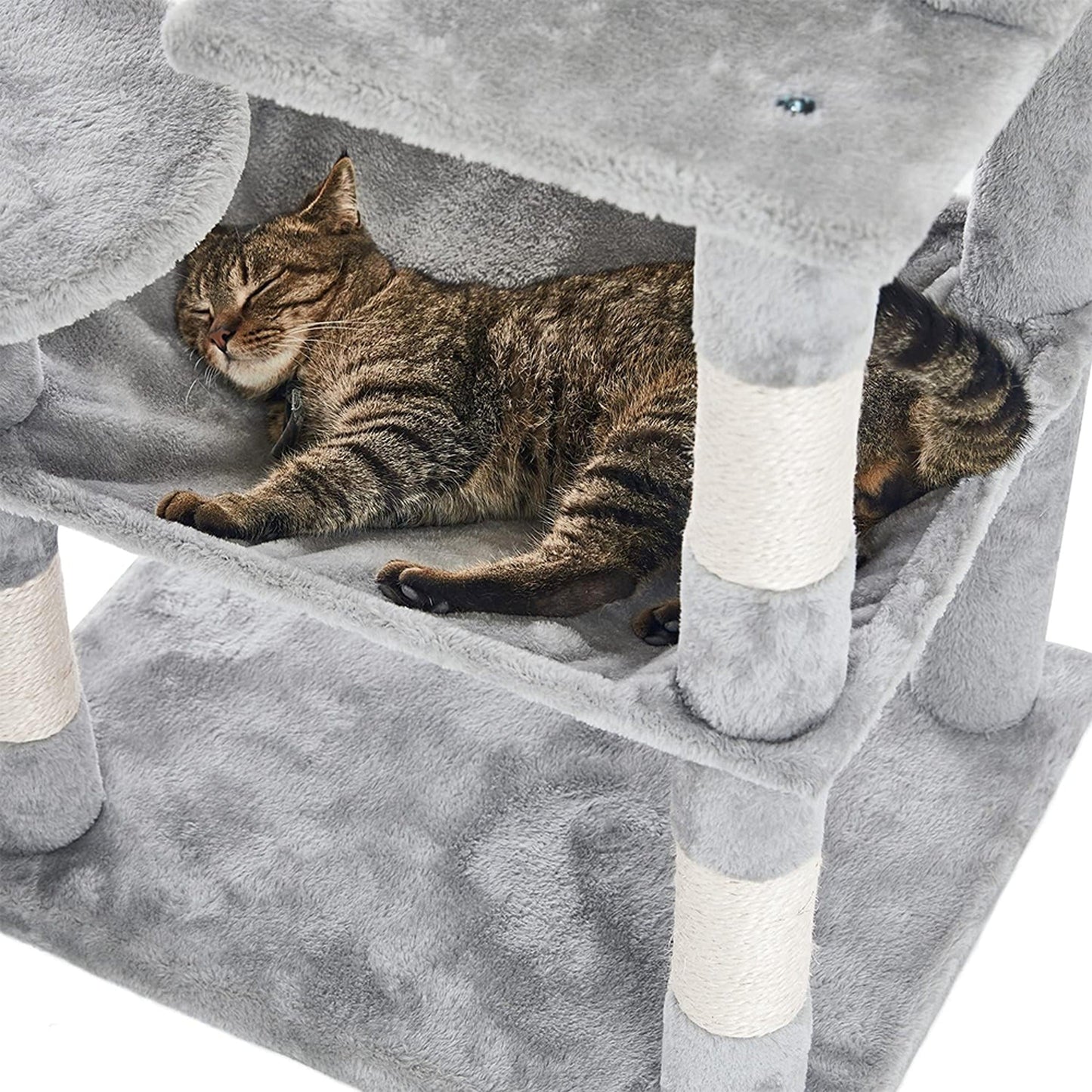 143cm Cats Condo House Cat Tree Tower with Scratching Post and Toys