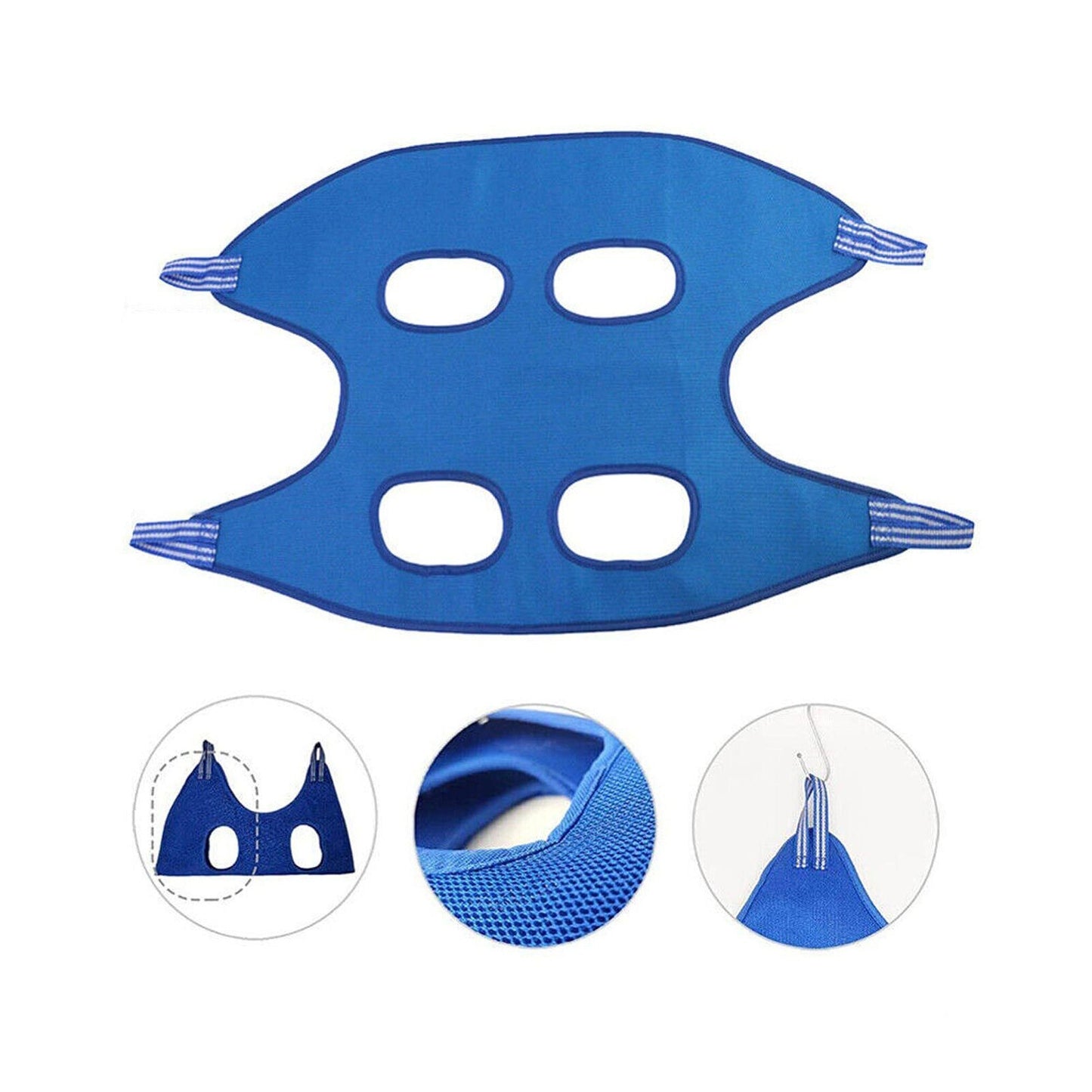 Blue Pet Grooming Hammock Sling Dog and Cat Bathing Nail Care Bag