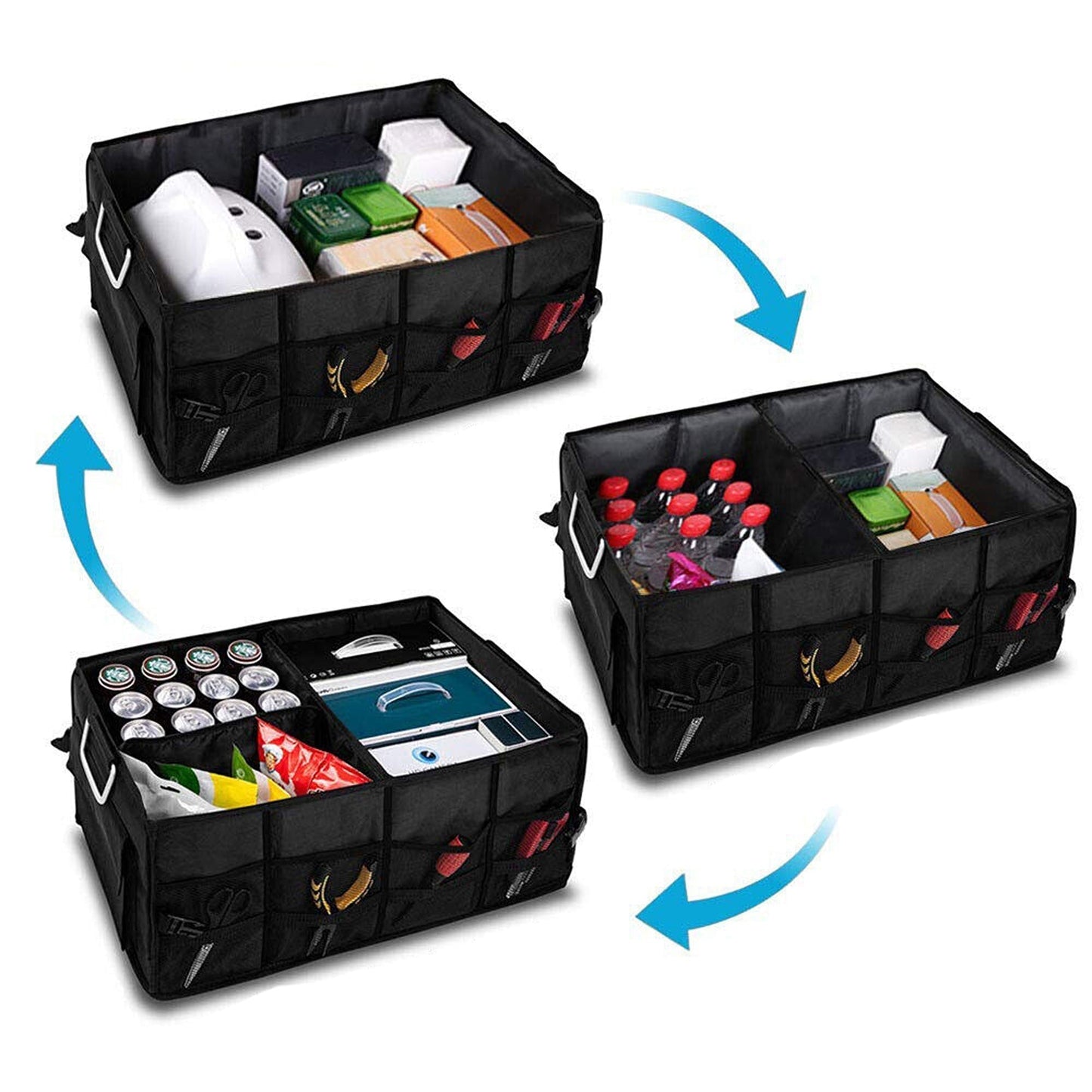 Car Trunk Storage Box Collapsible Boot Organiser With Pockets