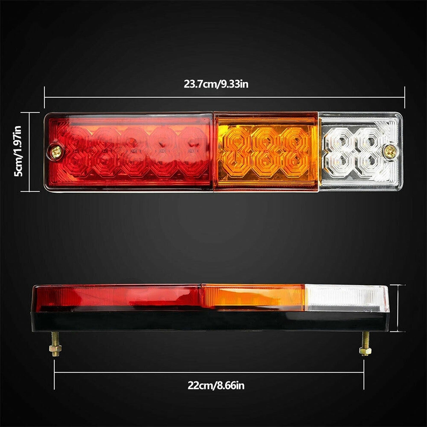 2pcs 12V Tail Lights for Trailer Ute Caravan Truck Stop Indicator Lamps