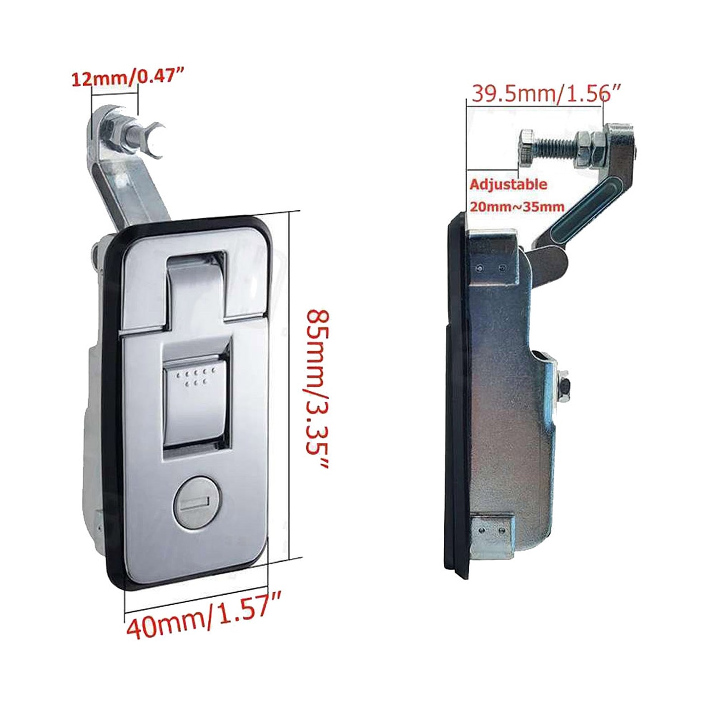 2pcs Small Camper Trailer Compression Lock Black Push Latch
