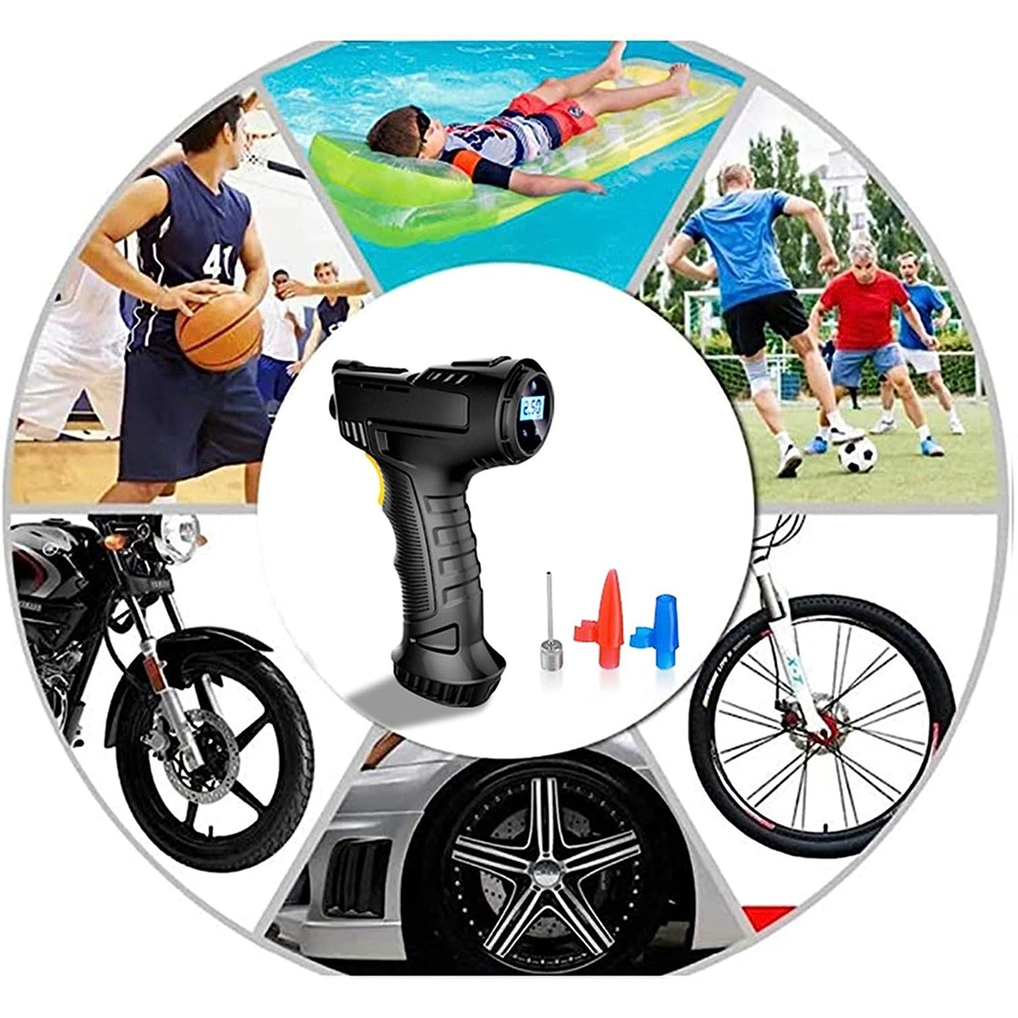 Handheld Digital Air Compressor Automatic Cordless Car Tyre Inflator