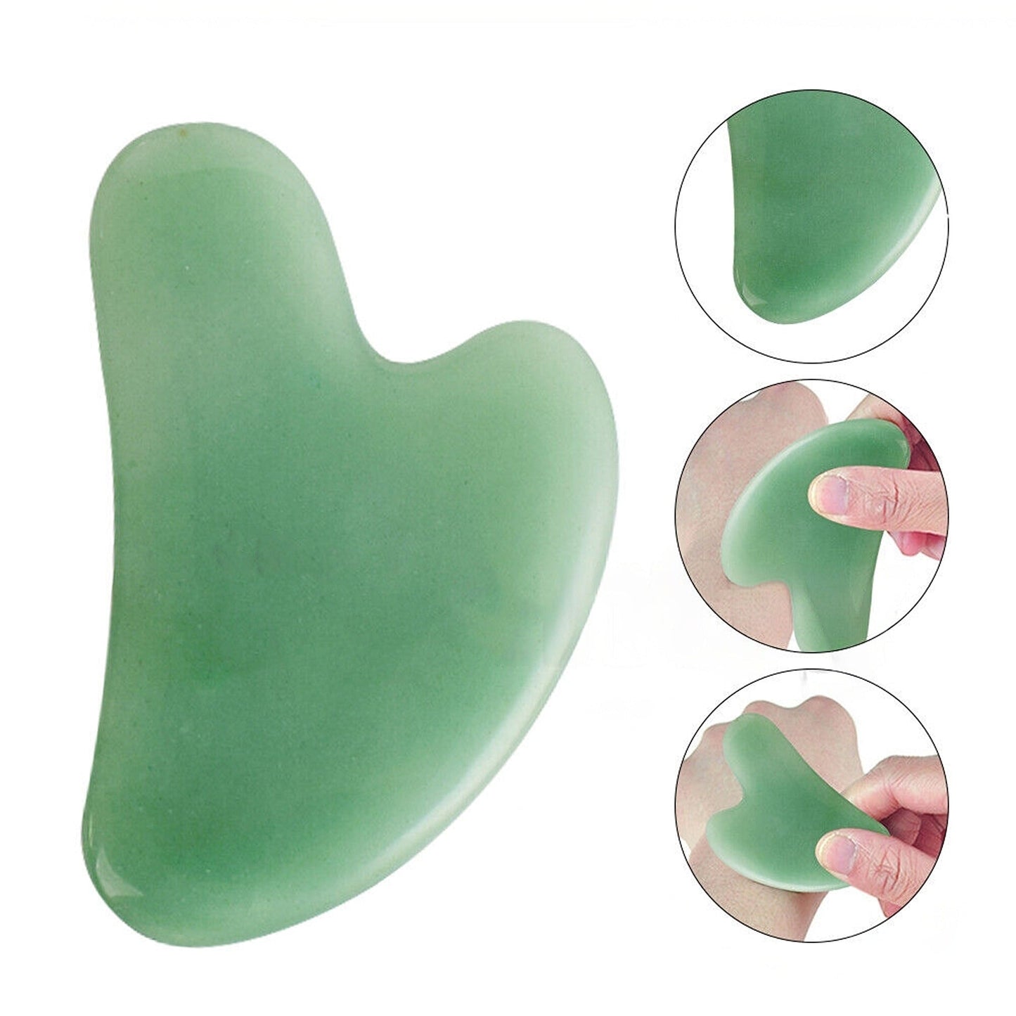 Jade Facial Massager Tool Natural Guasha Gua Sha Board for Face Body