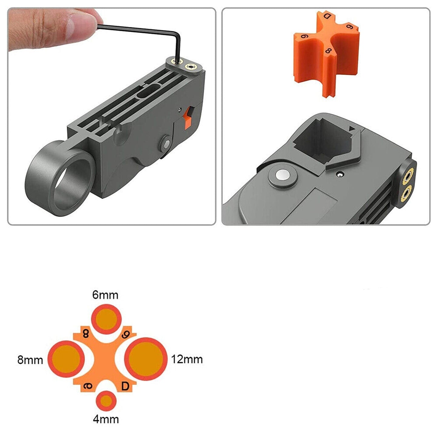 Coaxial Cable Crimping Tool Set F-Type Compression Stripper and Crimper