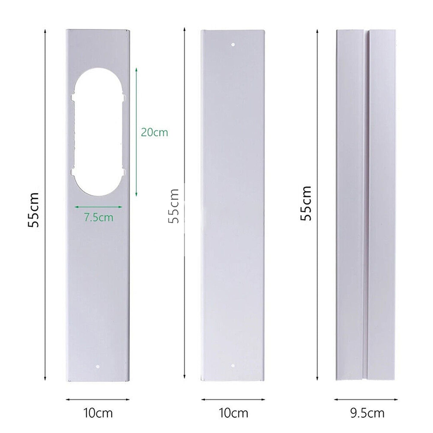 Portable Air Conditioner White Window Slide Kit Plate with Screws