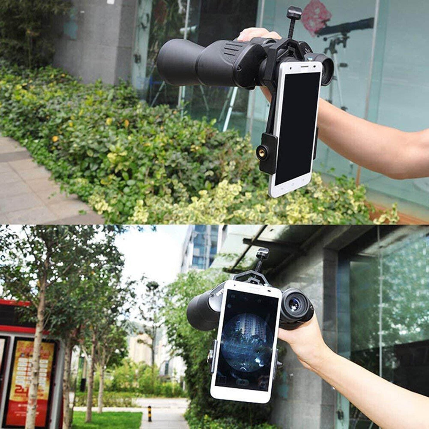 Universal Mobile Phone Clamp Holder Spotting Scope Adapter Mount