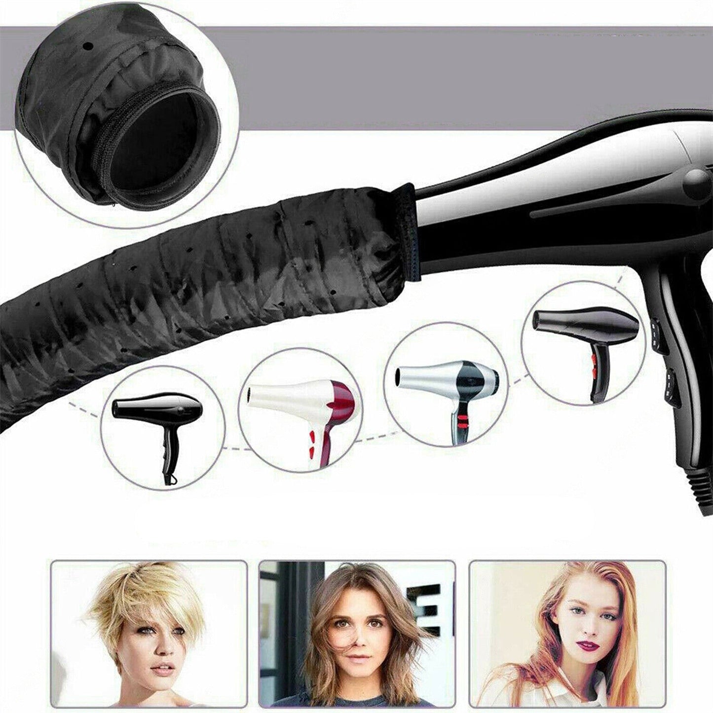 Soft Bonnet Hair Drying Cap Women Blow Dryer Hood for Home Hairdressing