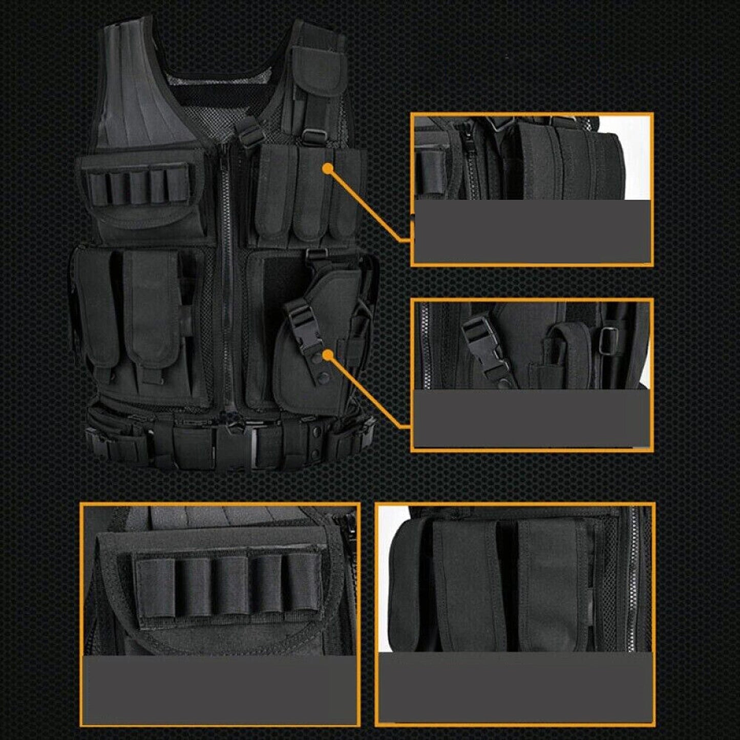 Combat Armor Plate Carrier Vest Molle Paintball Army Gear