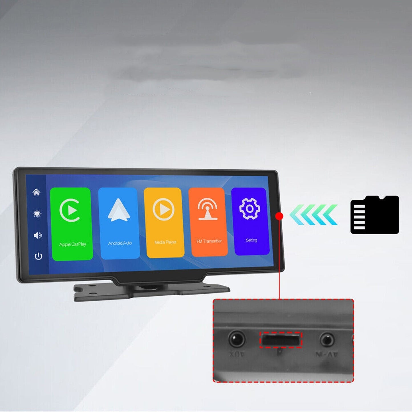 10.26in Touch Screen Car Stereo with Wireless Apple Carplay and Android Auto