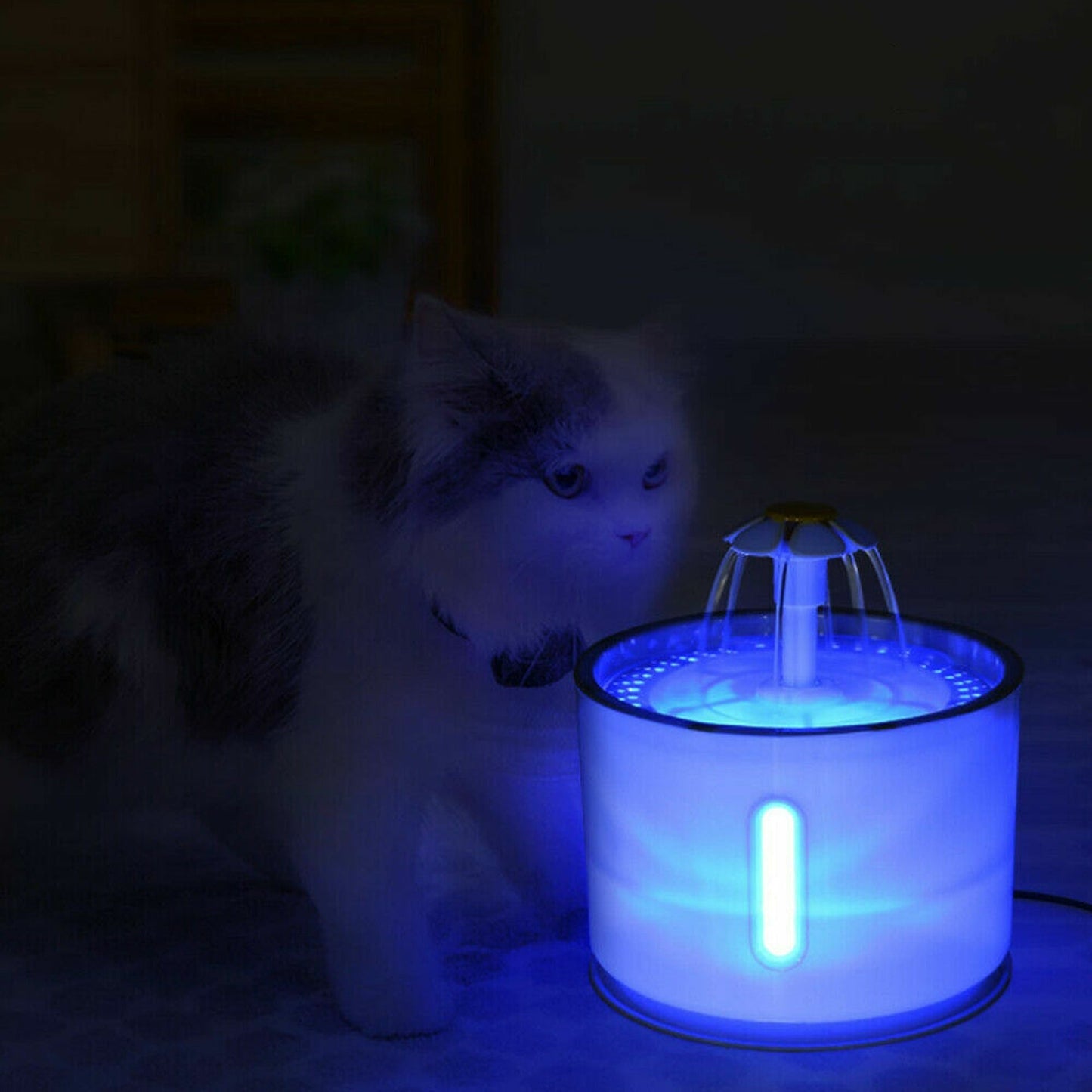 Electric Pet Drinking Fountain with LED USB Automatic Water Dispenser