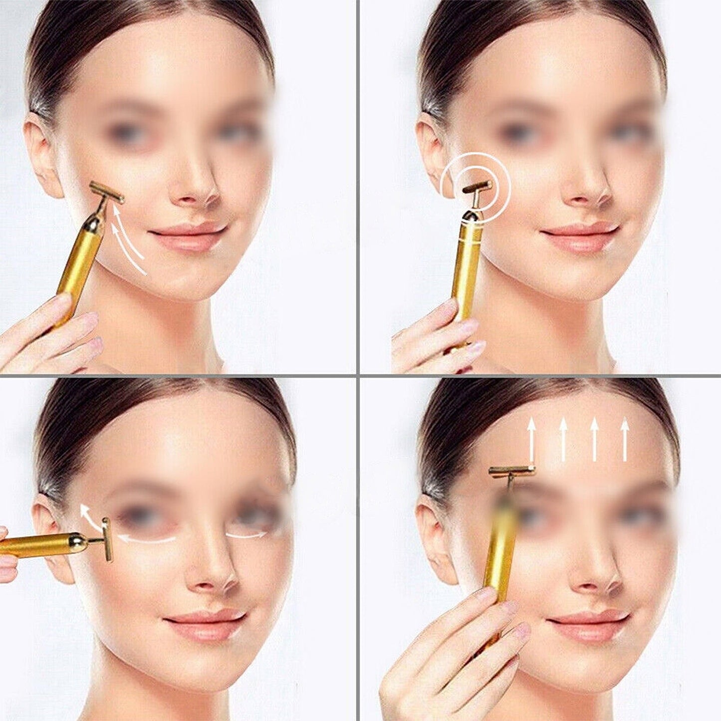 Gold Pulse Energy Facial Massager Beauty Bar for Face Tightening