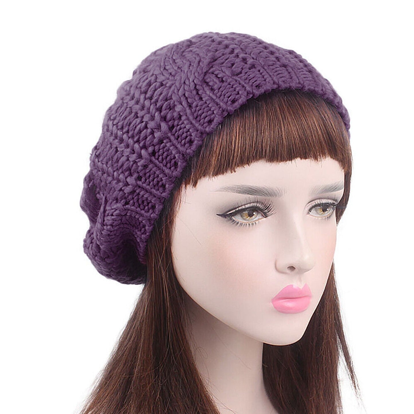 Winter Warm Slouchy Knitted Crochet Cap for Women