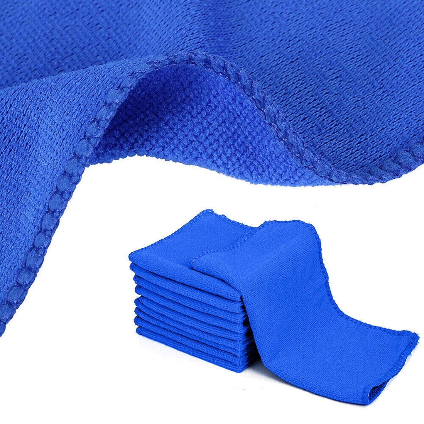 50pcs Microfibre Glass Cleaning Cloths for Windows Screens and Dishes