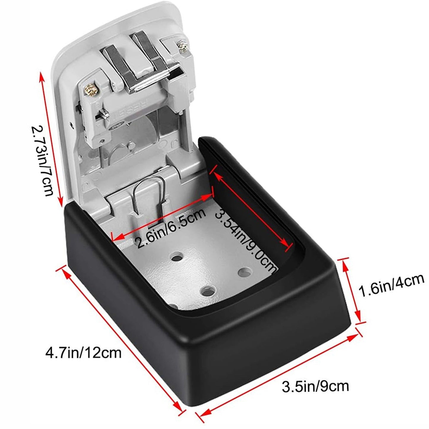 Wall Mounted Secure Key Safe High Security Storage Box 4 Digit