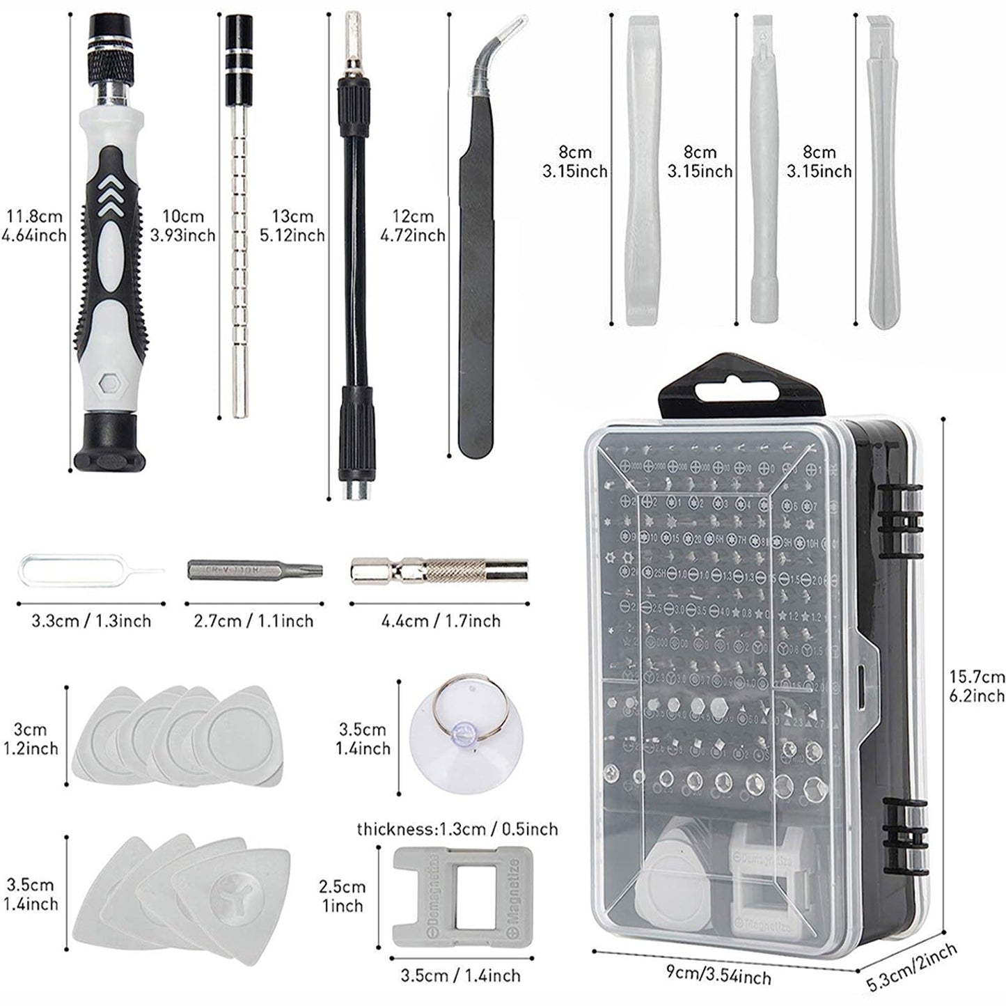 PC Phone Watch Repair Tool Kit DIY 117 In 1 Precision Screwdriver Set
