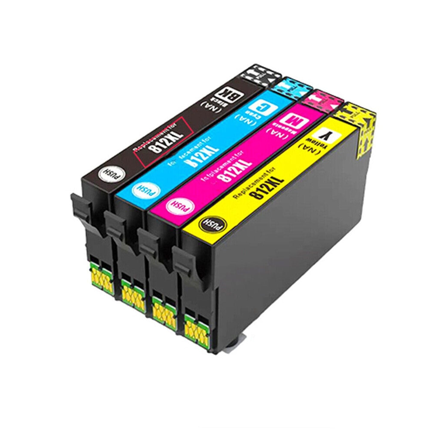 4pcs Ink Cartridges Compatible with EPSON WF7830/7840/4830/3820 - 812XL