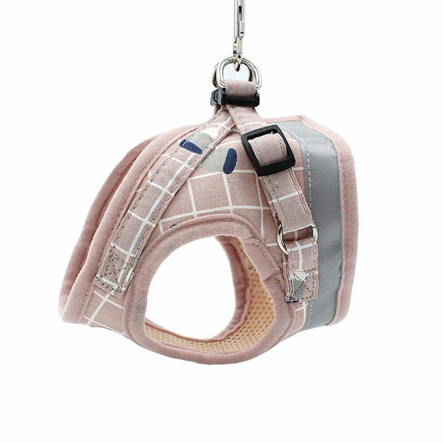 Pink Adjustable Mesh Pet Vest Harness for Cats and Dogs